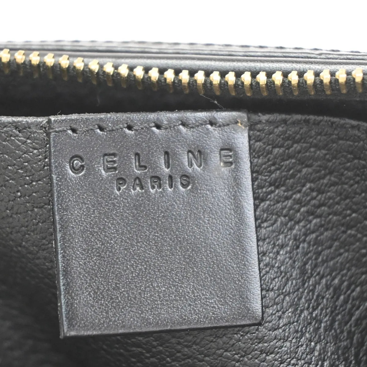 Celine Vintage Toiletry Macadam Coated Canvas, Brown, Canvas, Clutch