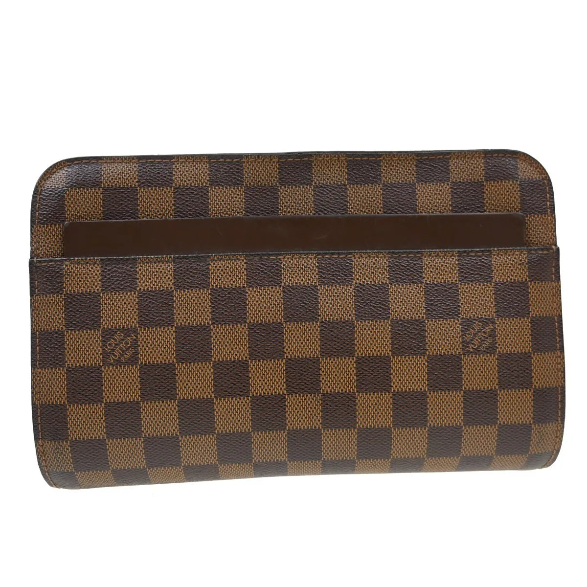 Louis Vuitton Pochette Saint Louis Damier, Brown, Canvas, Clutch
