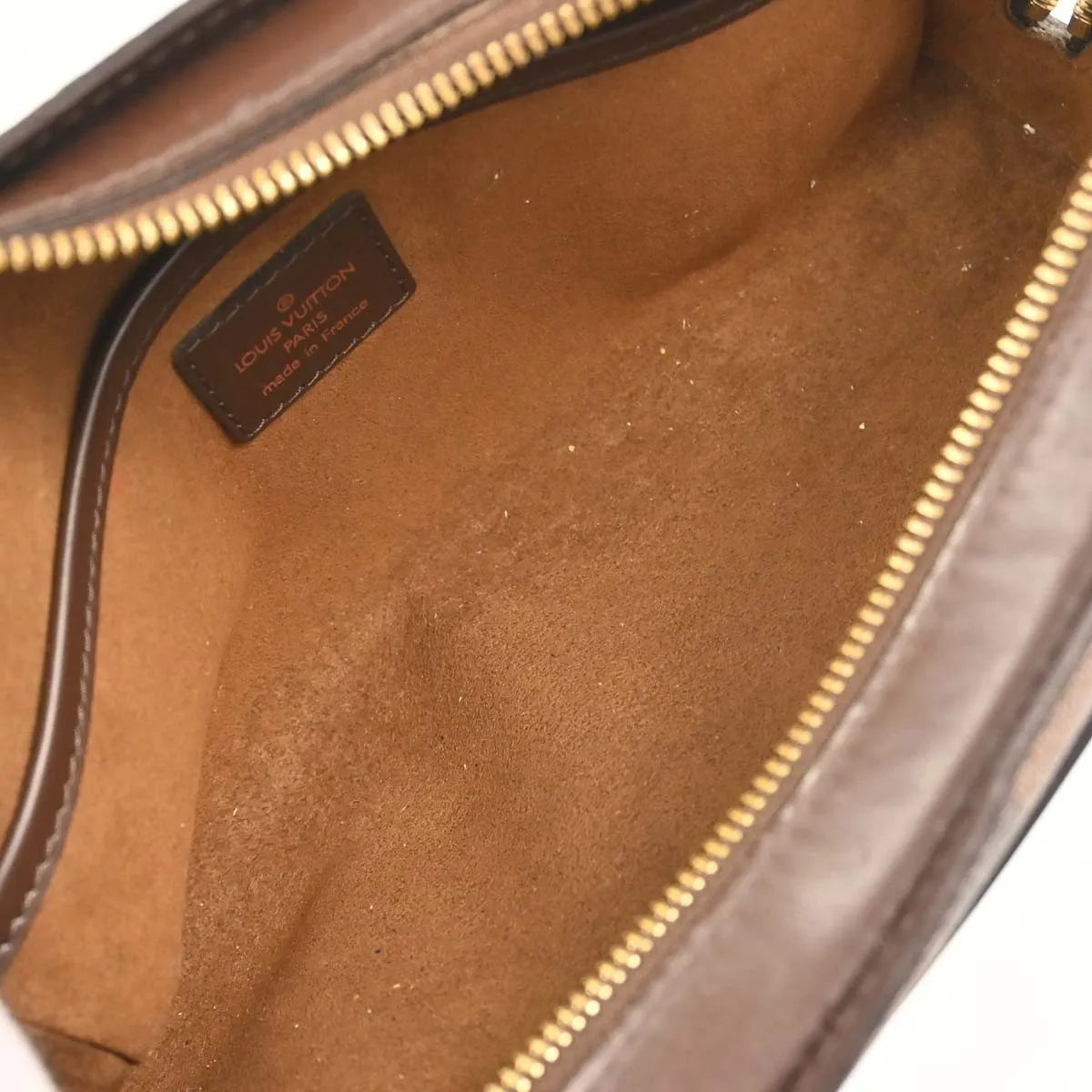 Louis Vuitton Pochette Saint Louis Damier, Brown, Canvas, Clutch