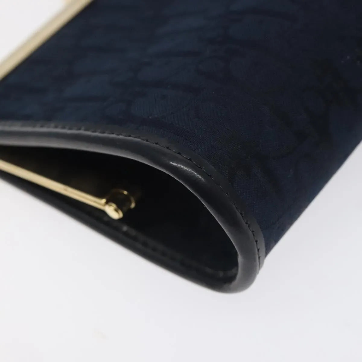 Christian Dior Trotter Canvas, Navy, Canvas, Clutch