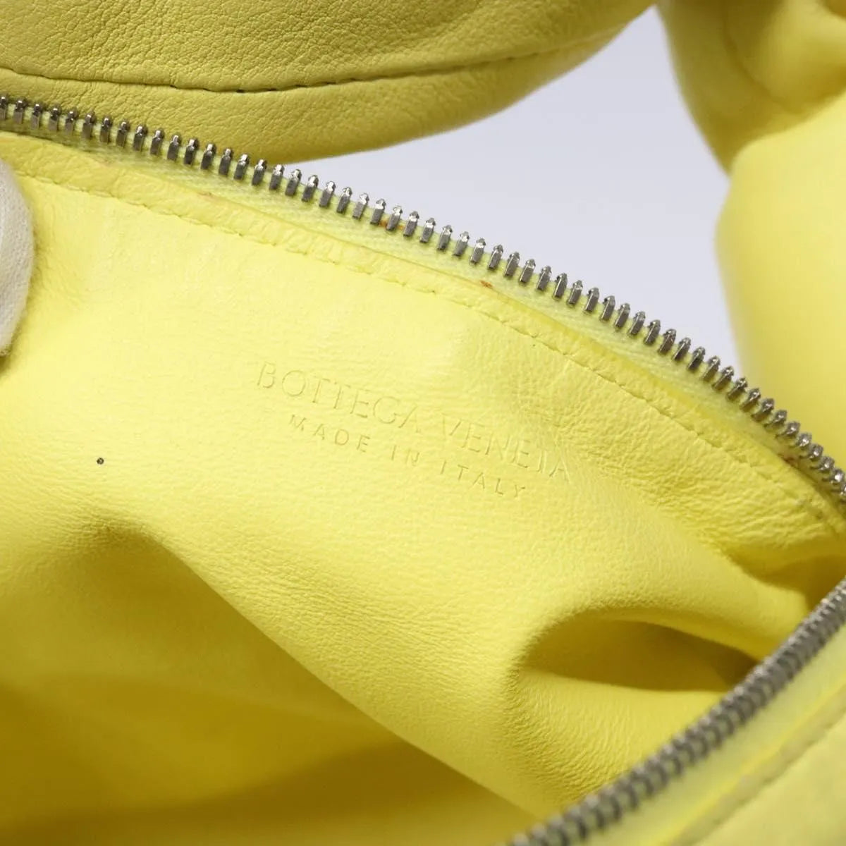 Bottega Veneta Double Knot Hobo Leather, Yellow, Leather, Handbag