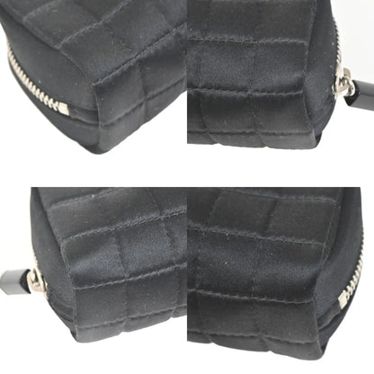 Chanel Chocolate Bar Clutch Nylon, Black, Nylon, Clutch