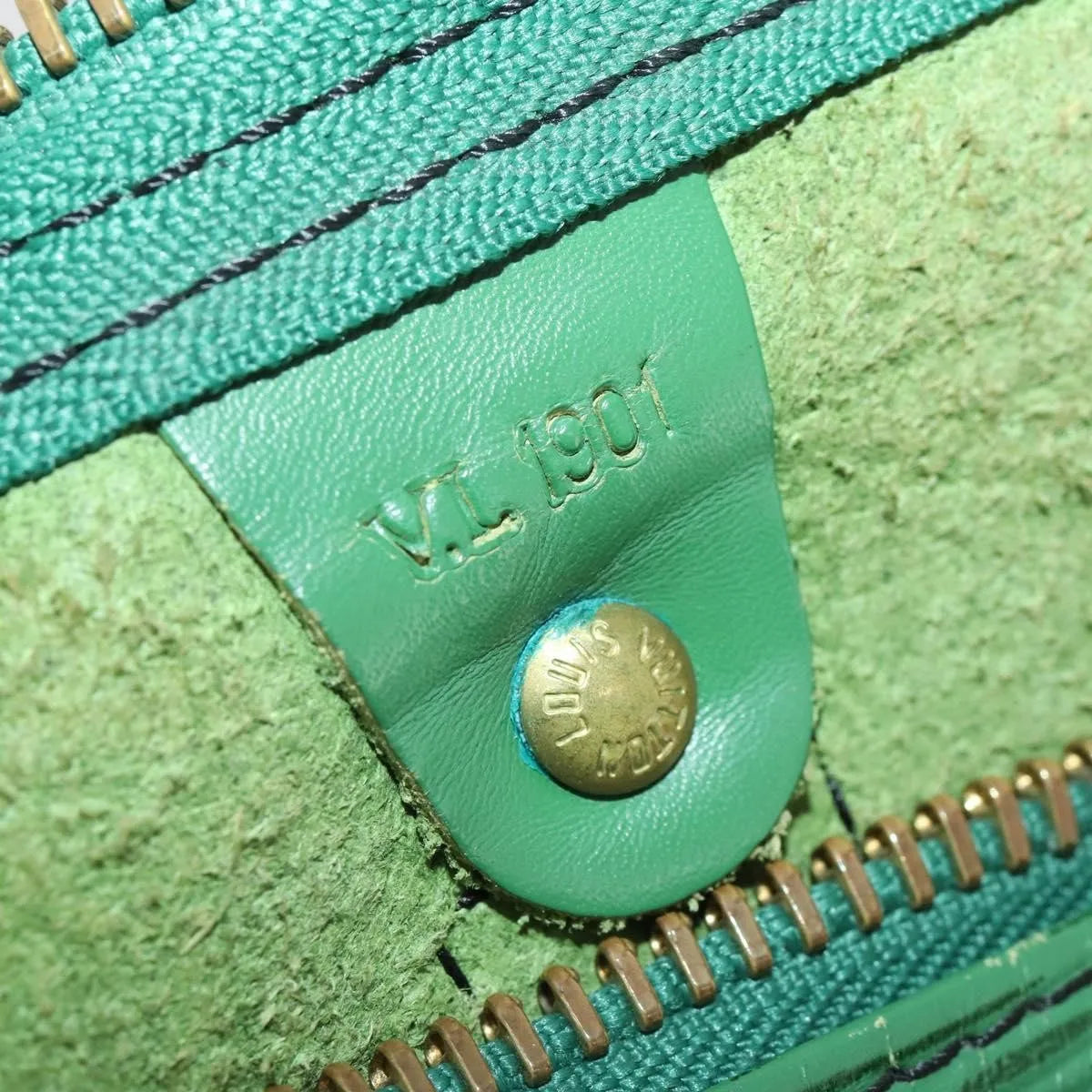 Louis Vuitton Keepall Epi Leather, Green, Leather, Travel Bag