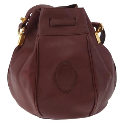 cartier Must de cartier Leather, Burgundy, Leather, Shoulder Bag