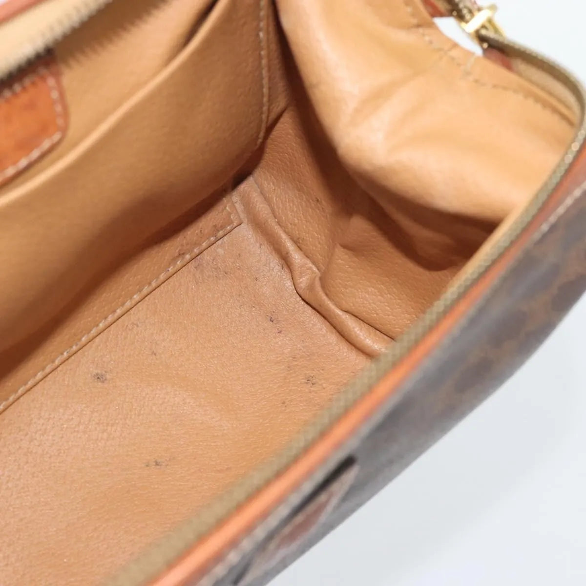 Celine C Macadam Canvas, Brown, Canvas, Clutch