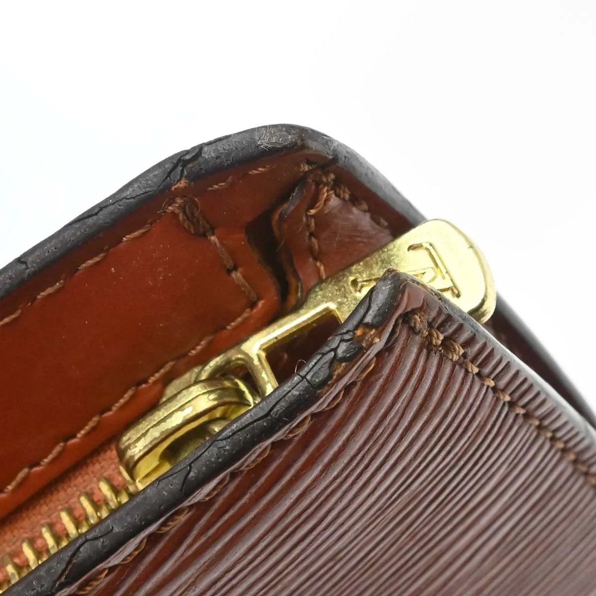 Louis Vuitton Saint Jacques Epi Leather, Brown, Leather, Handbag