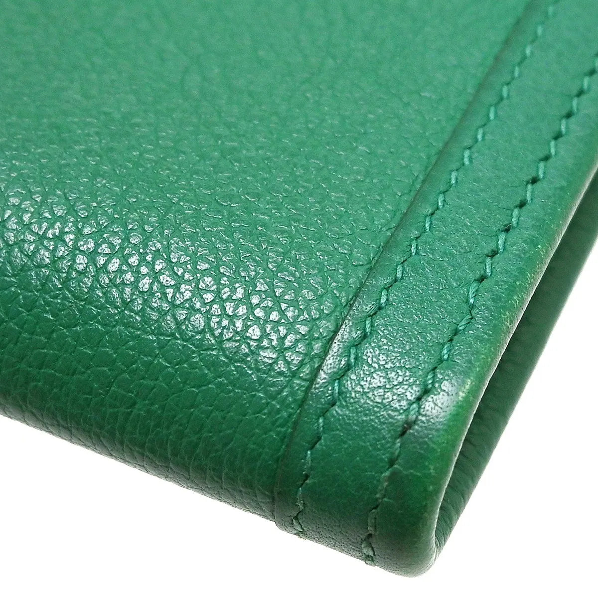 Hermes Jige Elan Clutch Epsom, Green, Leather, Clutch