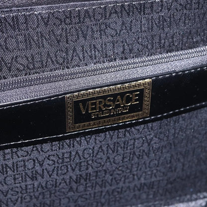 Versace Vintage Leather, Black, Leather, Handbag
