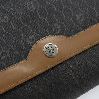 Christian Dior Vintage Honeycomb chain Canvas, Black, Canvas, Shoulder Bag