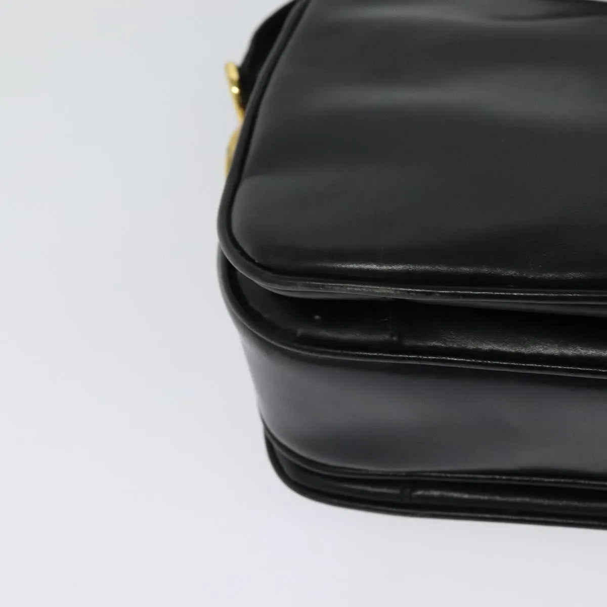 Celine Vintage Leather, Black, Leather, Shoulder Bag