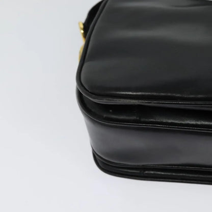 Celine Vintage Leather, Black, Leather, Shoulder Bag