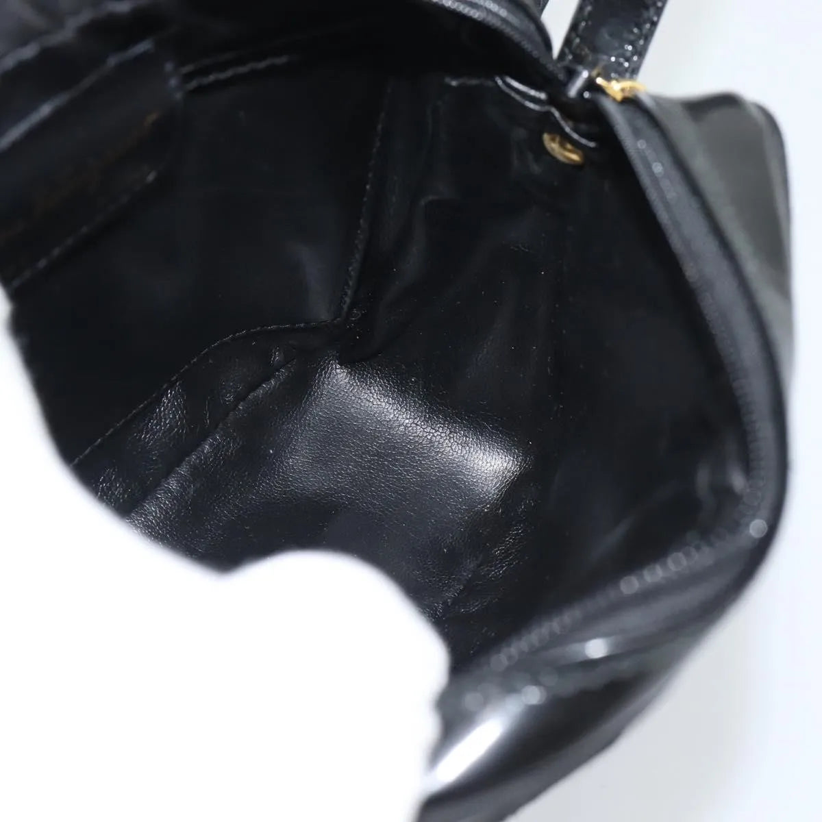 Salvatore Ferragamo Vala Patent Leather, Black, Patent Leather, Shoulder Bag