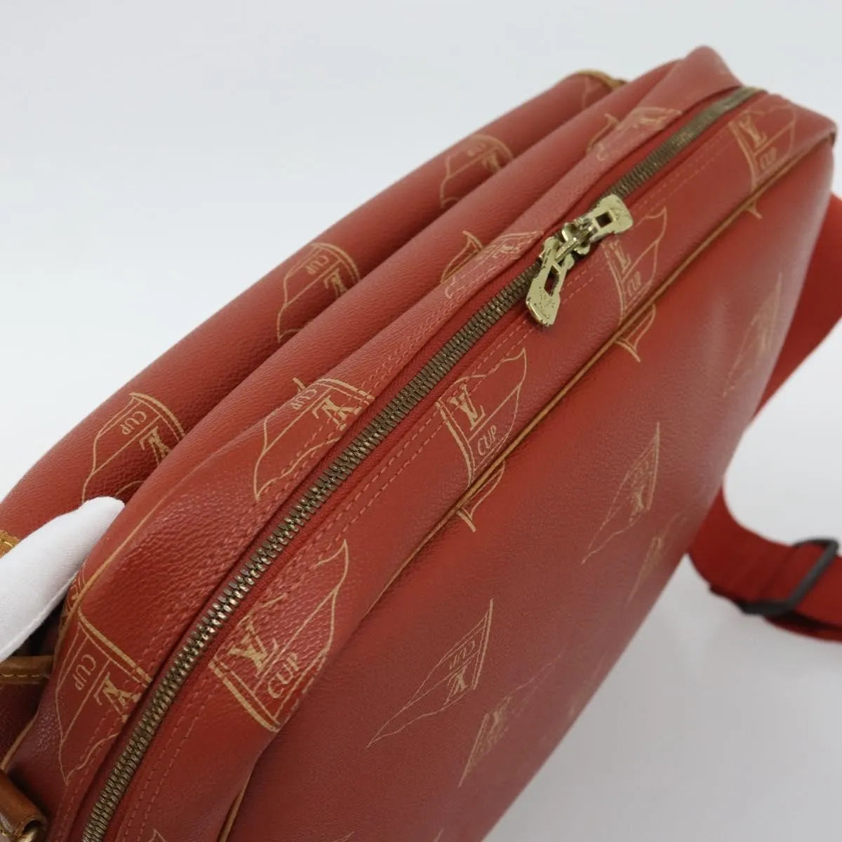 Louis Vuitton Cup Calvi Messenger Coated Canvas, Red, Canvas, Shoulder Bag
