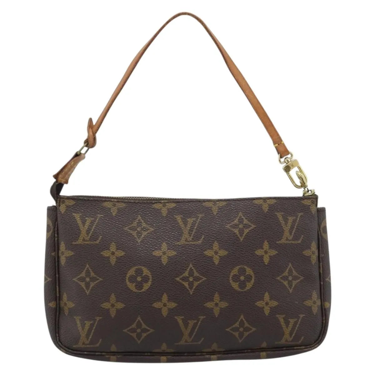 Louis Vuitton Pochette Accessoires Monogram, Brown, Canvas, Clutch