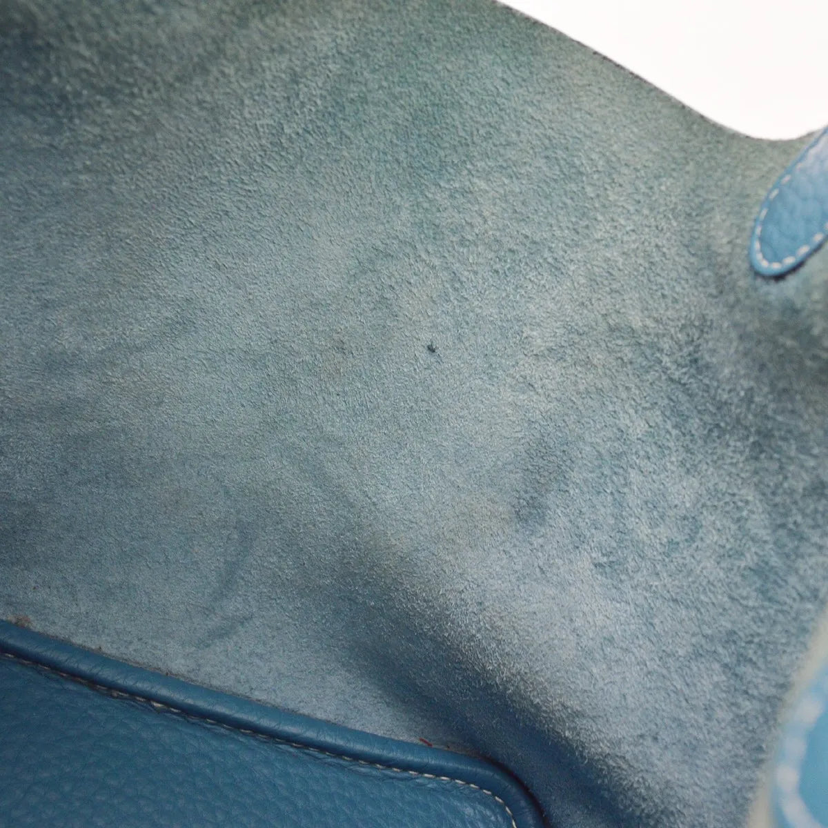Hermes Picotin Clemence, Blue, Leather, Handbag