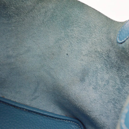 Hermes Picotin Clemence, Blue, Leather, Handbag