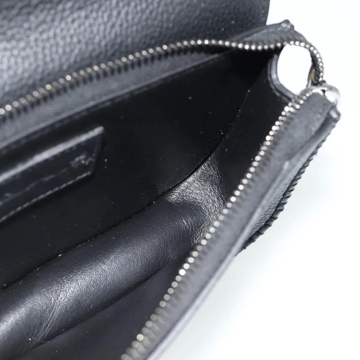 Christian Dior Saddle Pouch Belt Leather, Black, Leather, Clutch