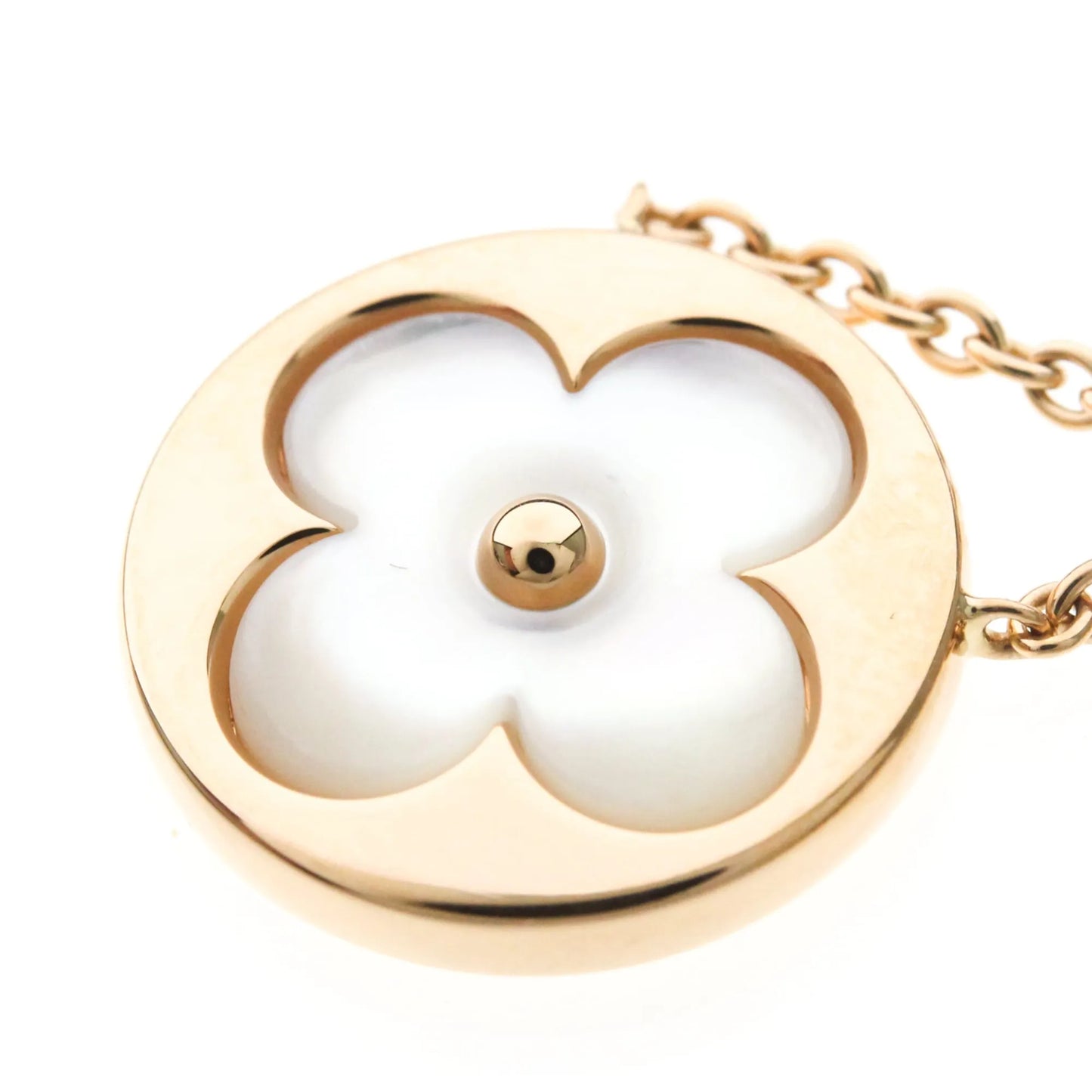 Louis Vuitton Color Blossom Medallion Pendant 18K Rose Gold with Mother of Pearl and Diamond, Gold, Pink Gold, Necklace