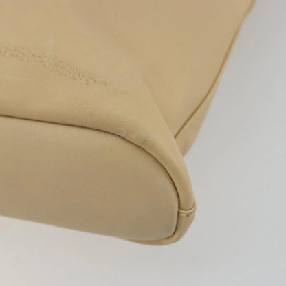Gucci Vintage Flat Messenger Leather, Beige, Leather, Shoulder Bag