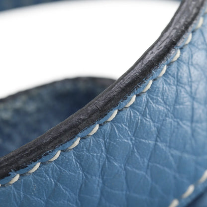 Hermes Picotin Lock Clemence, Blue, Leather, Handbag