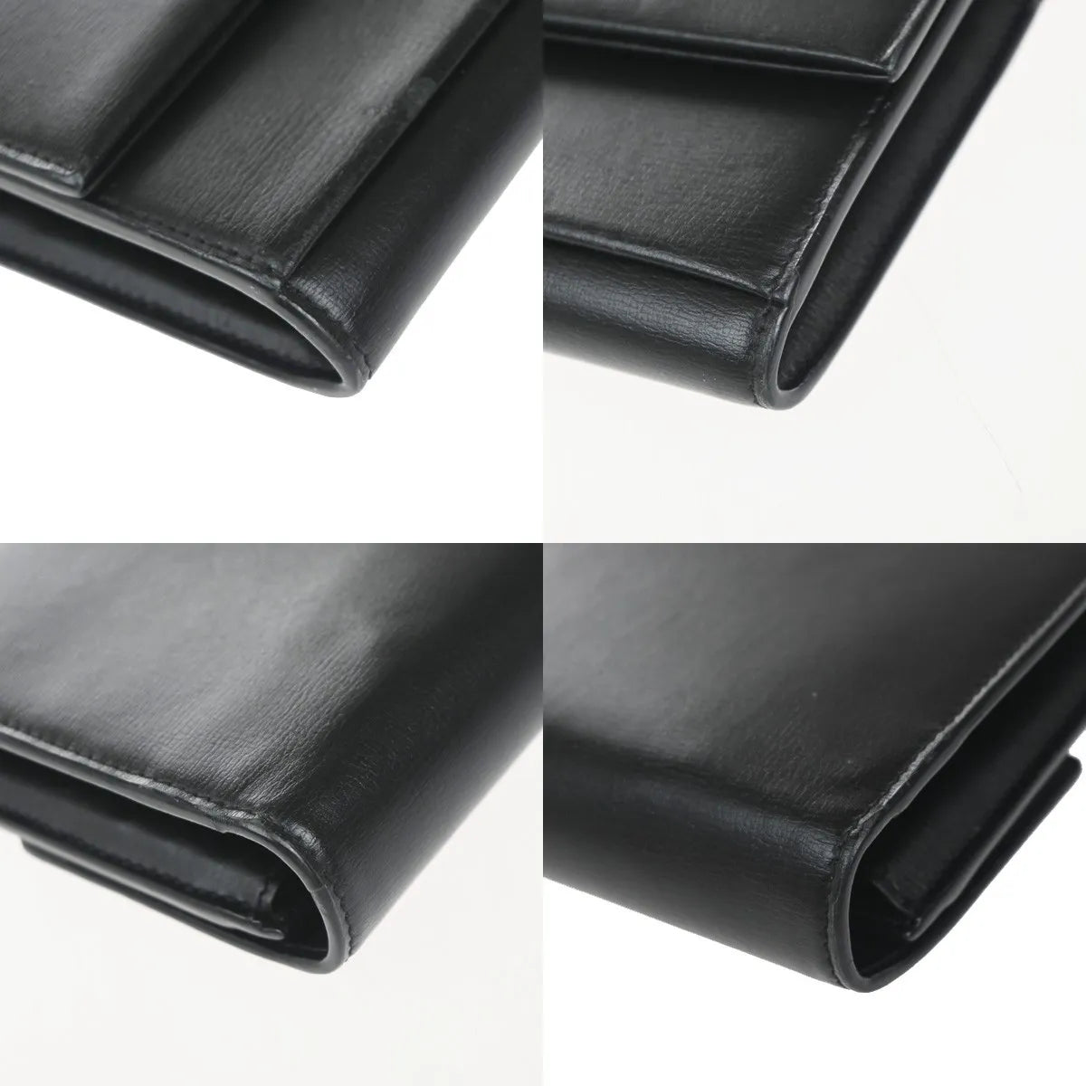 Saint Laurent Bellechasse Flap Leather, Black, Leather, Wallet