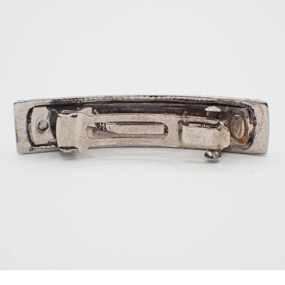 Chanel Logo Hair Barrette Metal, Silver, Metal, Head Accessory