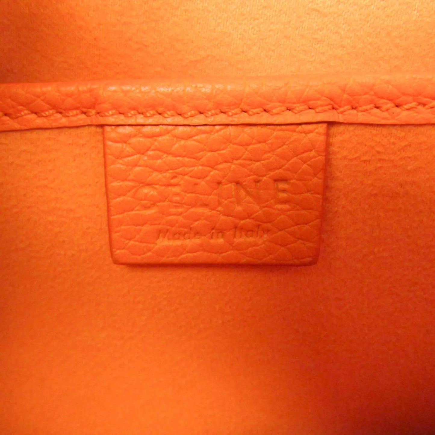 Celine Multicolor Luggage Leather, Orange, Leather, Handbag