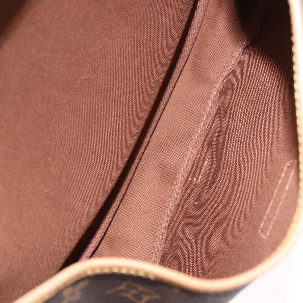 Louis Vuitton Saumur Canvas, Brown, Canvas, Shoulder Bag