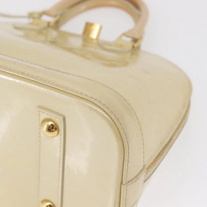 Louis Vuitton Alma Monogram Vernis, Beige, Patent Leather, Handbag
