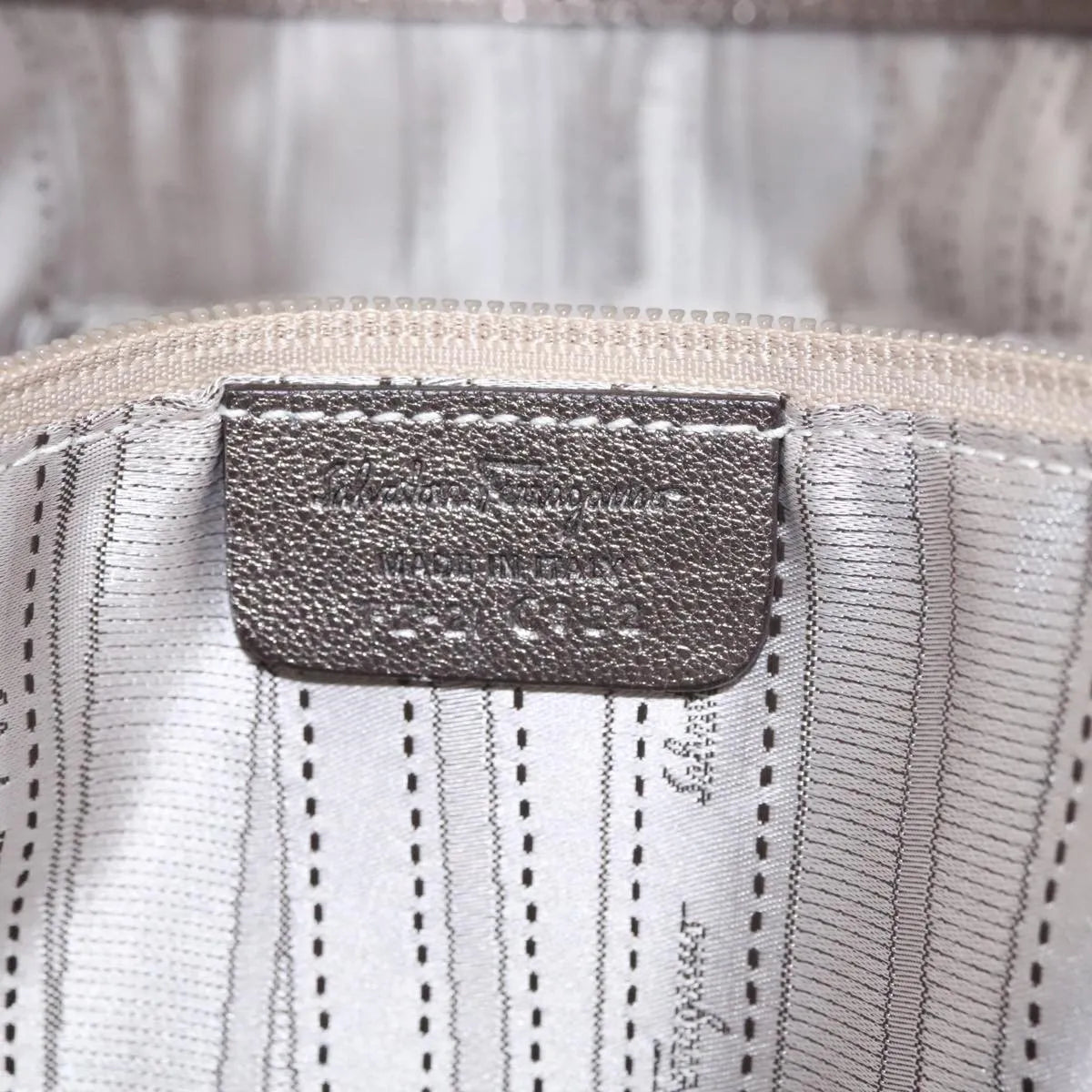 Salvatore Ferragamo Sofia Satchel Leather, Silver, Leather, Handbag