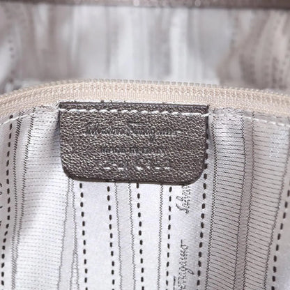 Salvatore Ferragamo Sofia Satchel Leather, Silver, Leather, Handbag