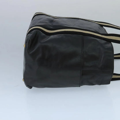Bally Vintage Leather, Black, Leather, Tote Bag