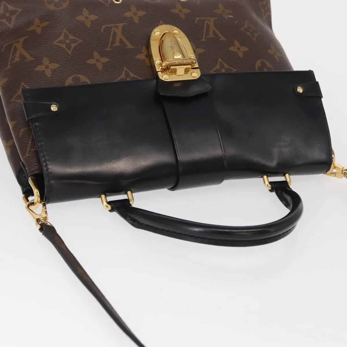 Louis Vuitton One Handle Flap Monogram Canvas and Leather, Brown, Canvas, Handbag