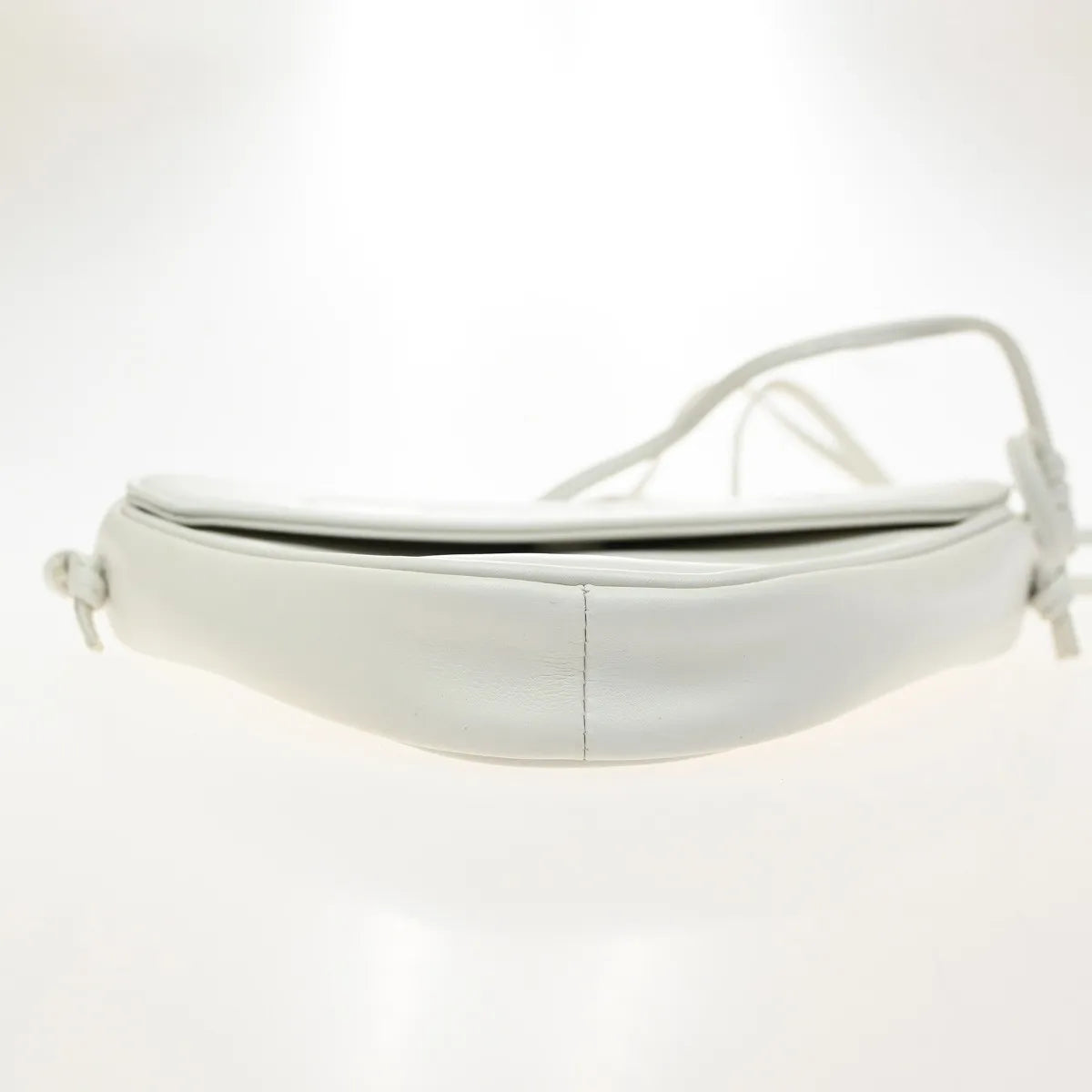 Celine Triangle Leather, White, Leather, Shoulder Bag