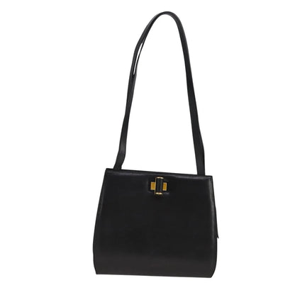 Salvatore Ferragamo Vintage Leather, Black, Leather, Shoulder Bag