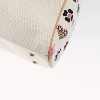Burberry Black Label Canvas, White, Canvas, Tote Bag