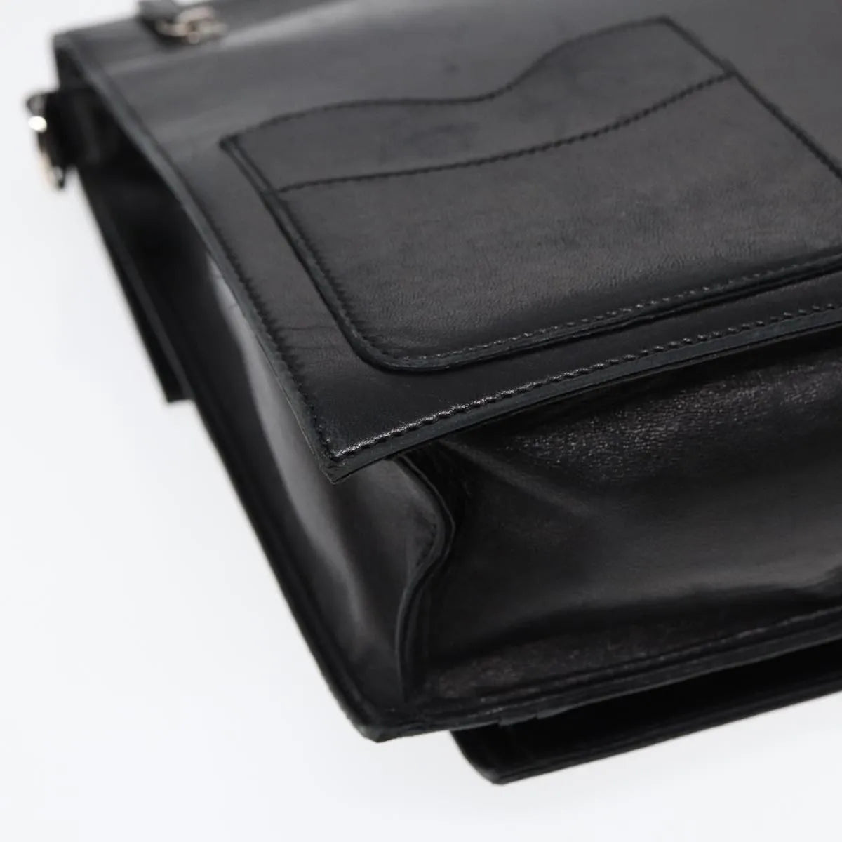 Fendi Vintage Leather, Black, Leather, Handbag