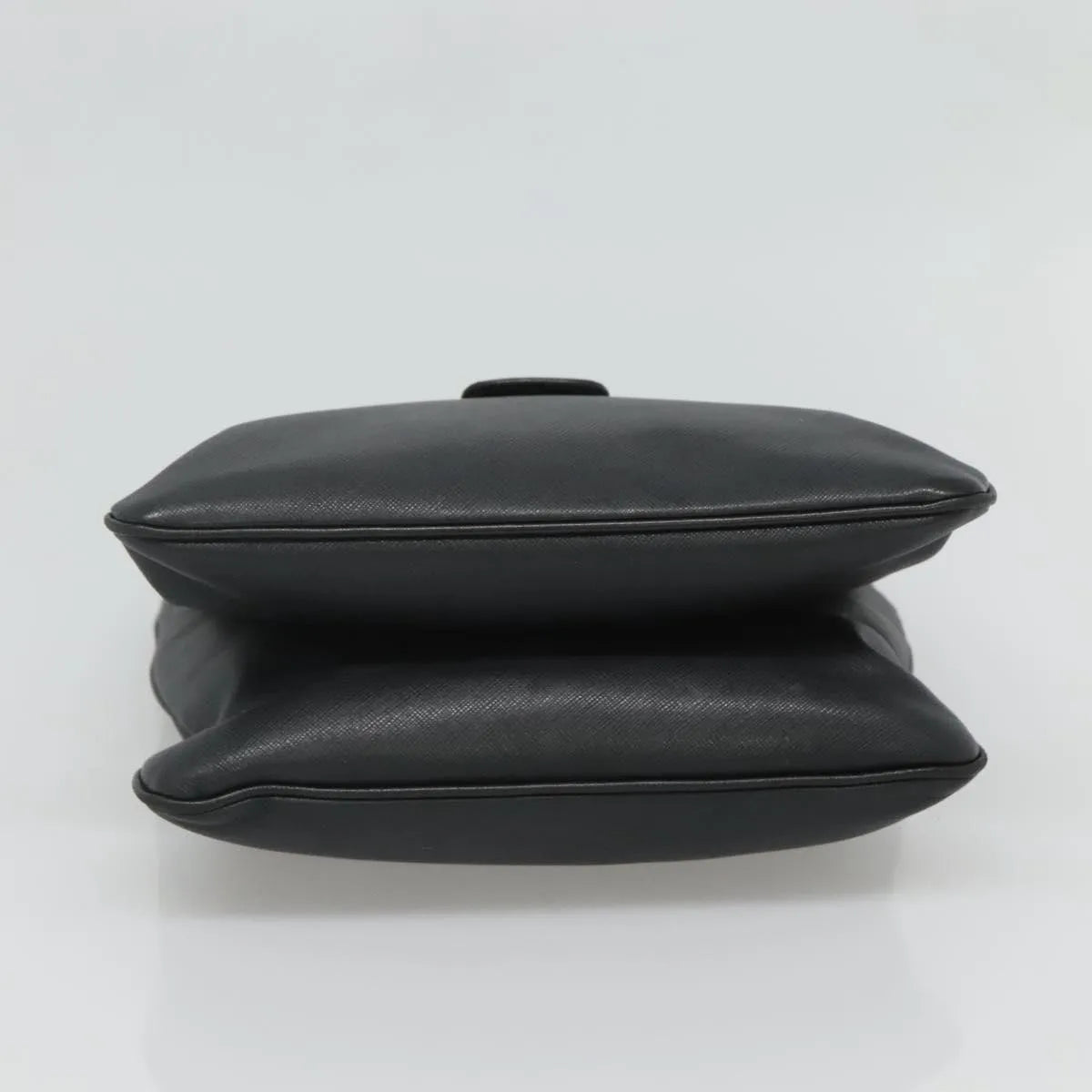 Salvatore Ferragamo Gancini Leather, Black, Leather, Handbag