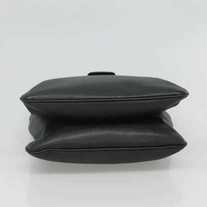 Salvatore Ferragamo Gancini Leather, Black, Leather, Handbag