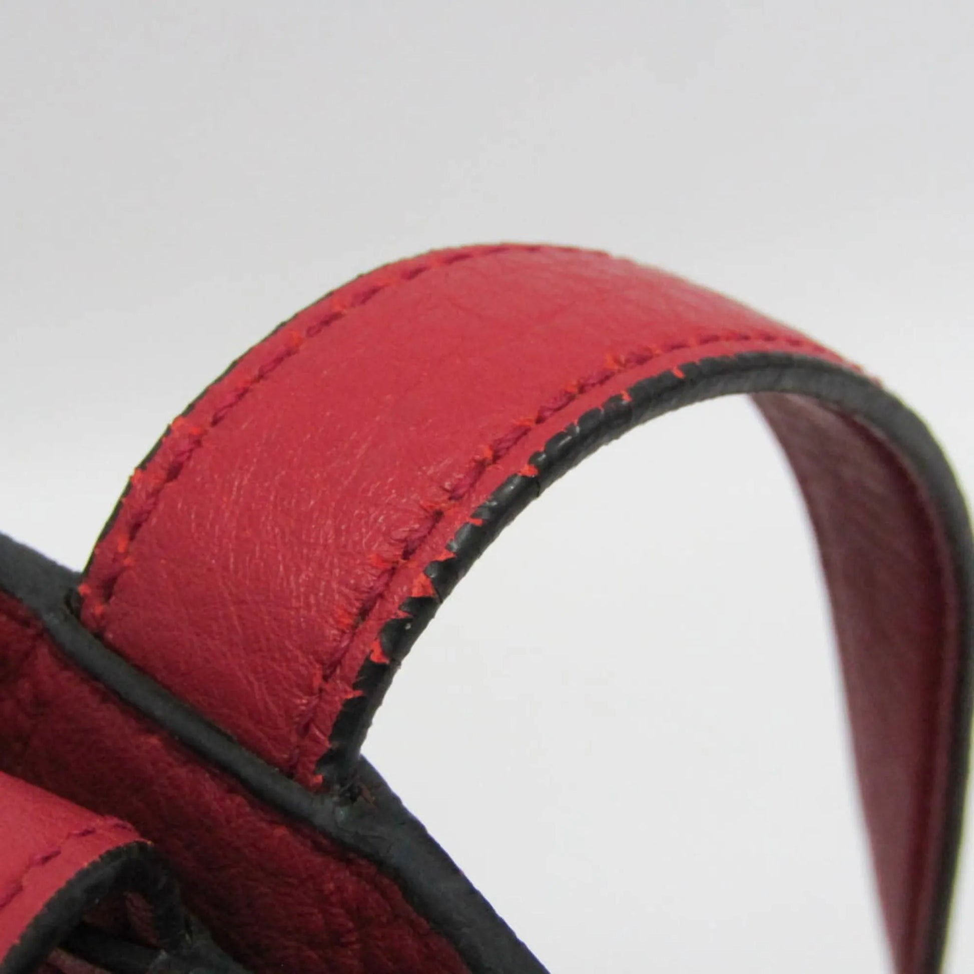 Prada Vintage Tote Leather, Red, Leather, Tote Bag