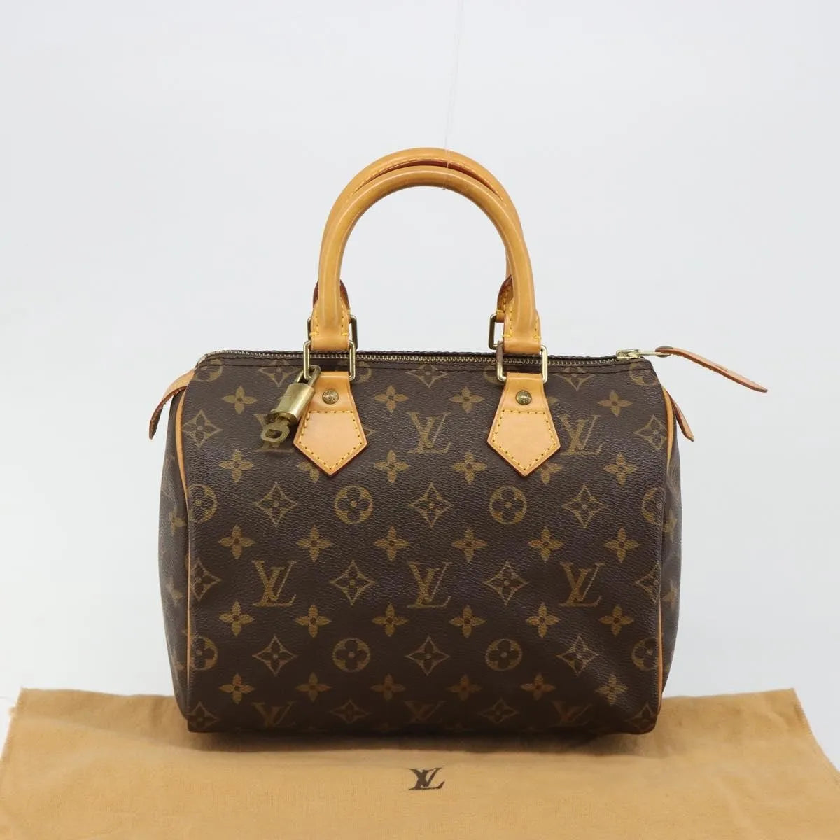 Louis Vuitton Speedy Monogram Canvas, Neutral, Canvas, Handbag