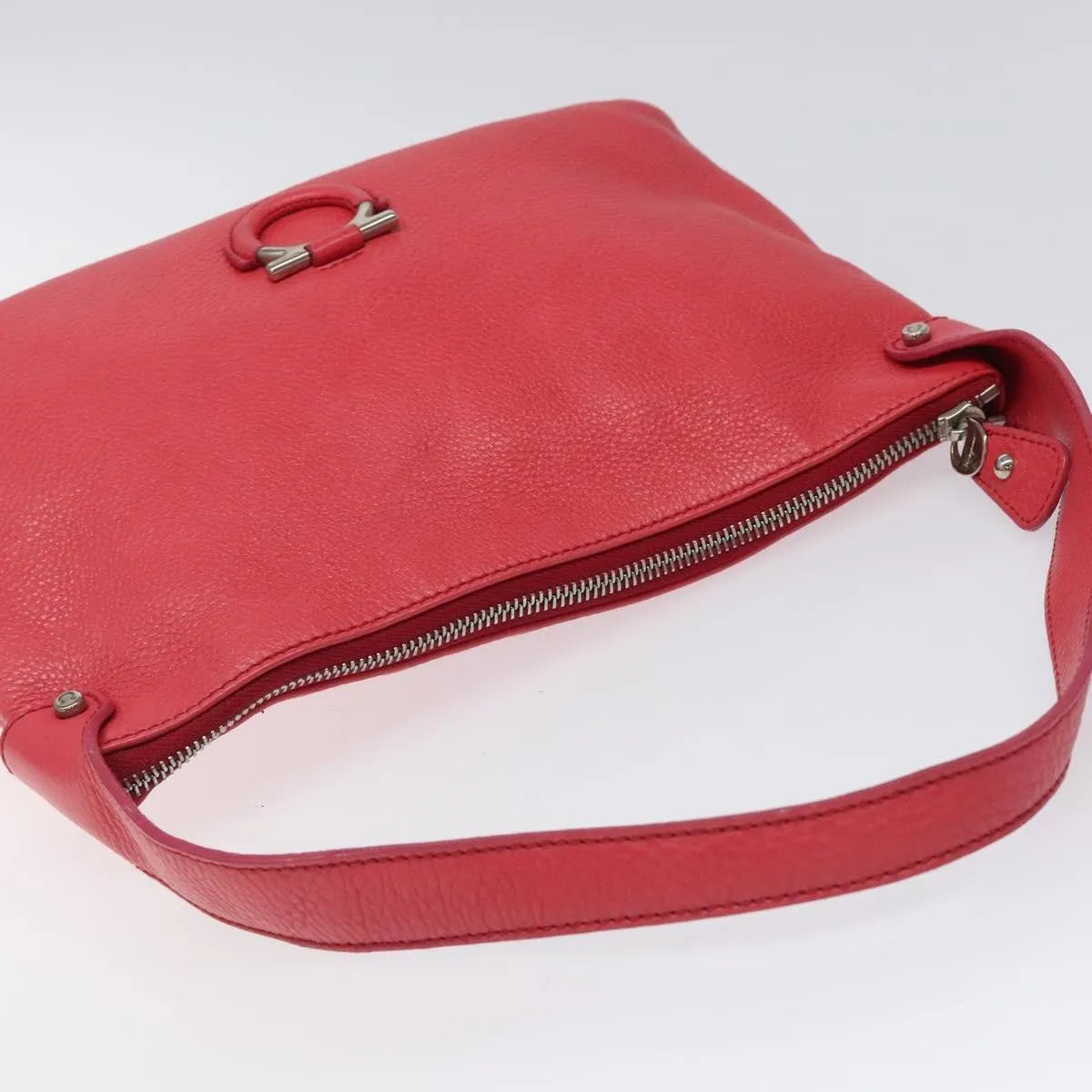 Salvatore Ferragamo Gancini Leather, Pink, Leather, Shoulder Bag