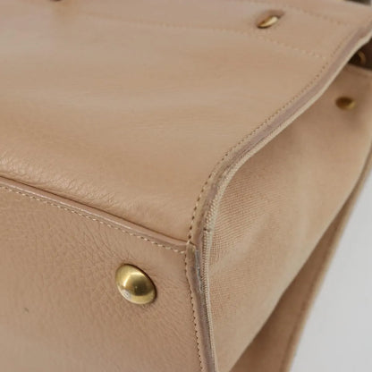 Saint Laurent Muse Two Leather, Beige, Leather, Handbag