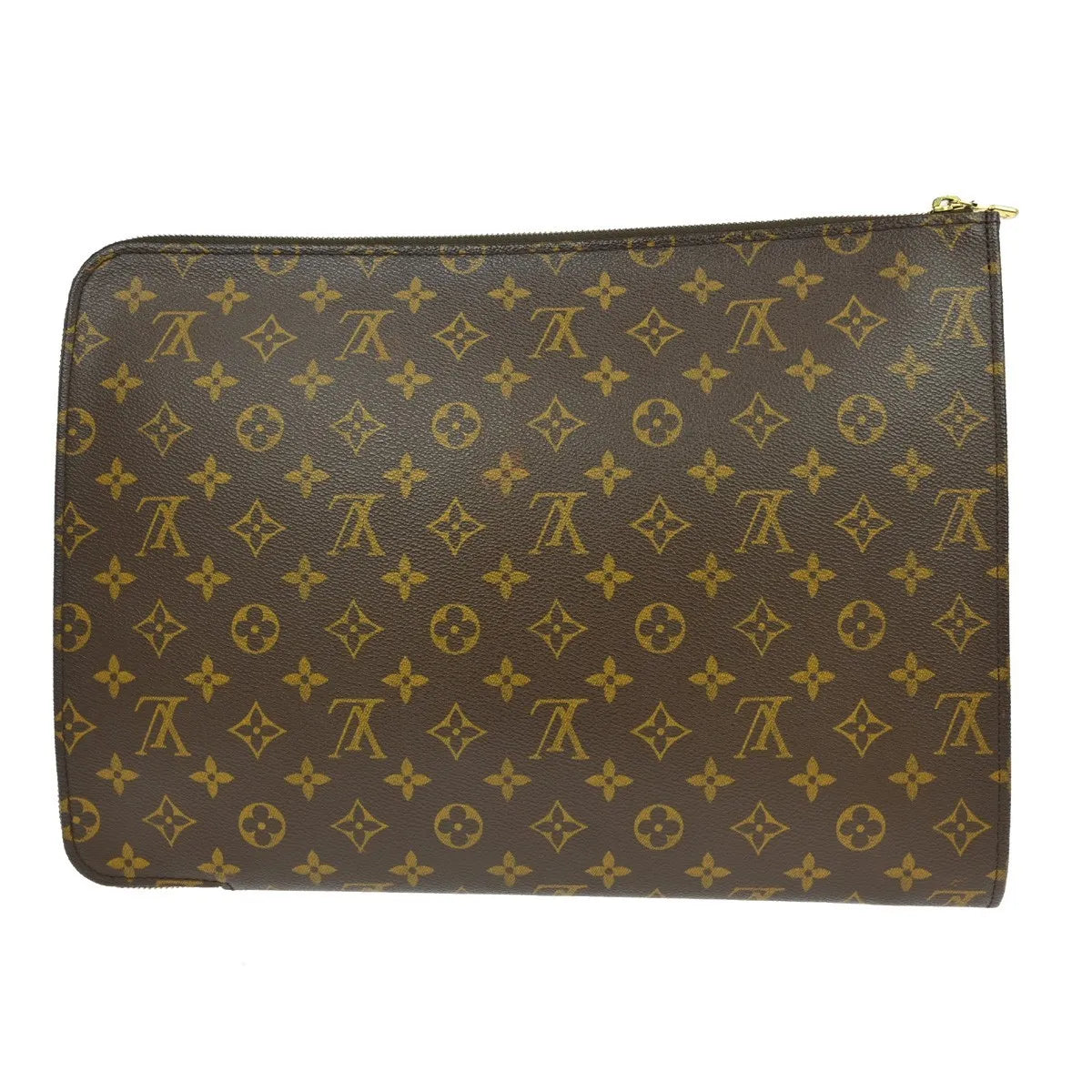 Louis Vuitton Poche Documents Monogram Canvas, Brown, Canvas, Clutch