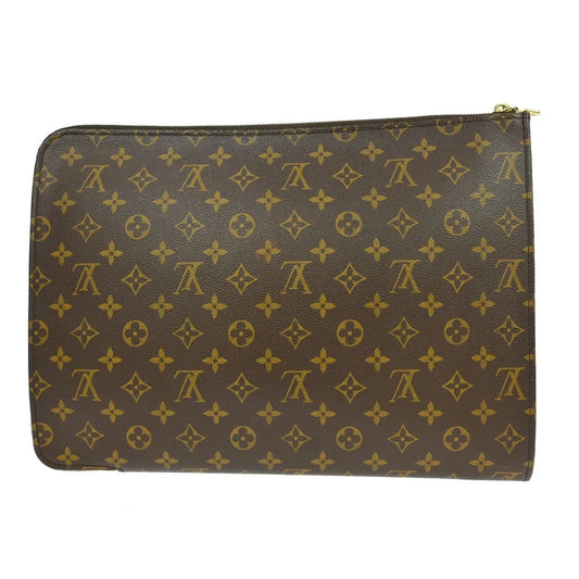 Louis Vuitton Poche Documents Monogram Canvas, Brown, Canvas, Clutch
