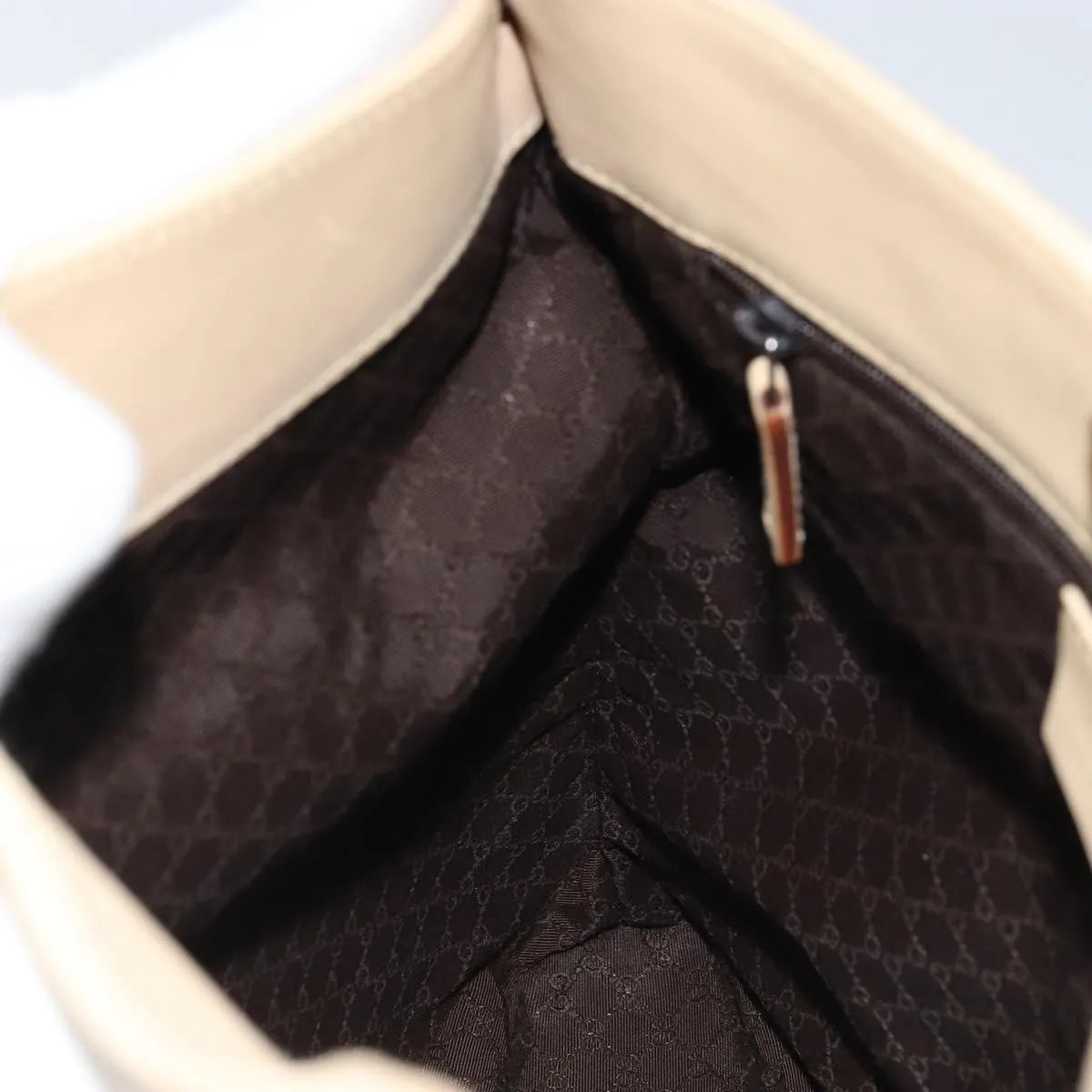 Gucci Vintage Leather, Beige, Leather, Shoulder Bag