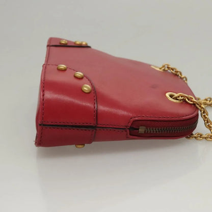 Celine Vintage Leather, Red, Leather, Shoulder Bag