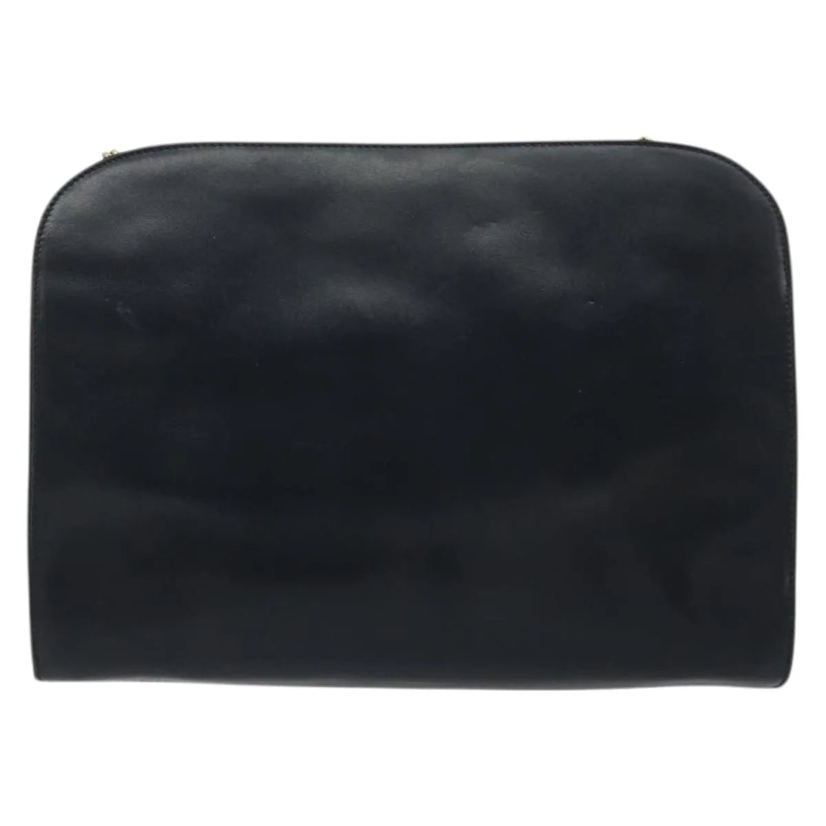 Salvatore Ferragamo Vintage Gancini Chain Leather, Navy, Leather, Shoulder Bag
