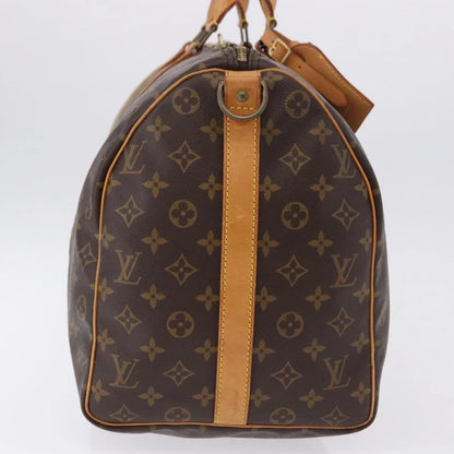 Louis Vuitton Keepall Bandoulière Monogram, Brown, Canvas, Travel Bag