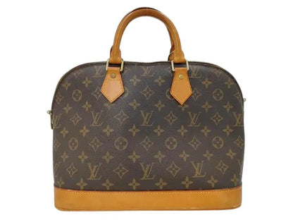 Louis Vuitton Alma Monogram, Brown, Canvas, Handbag